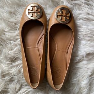 Tan Tory Burch Flats SZ 10